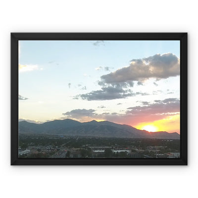 framed looking west art print by dragon drones